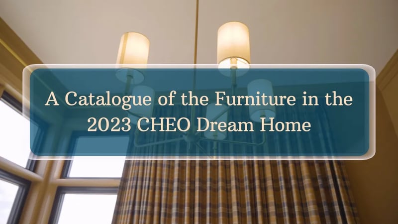 Catalogue du mobilier de la Maison de rêve du CHEO 2023