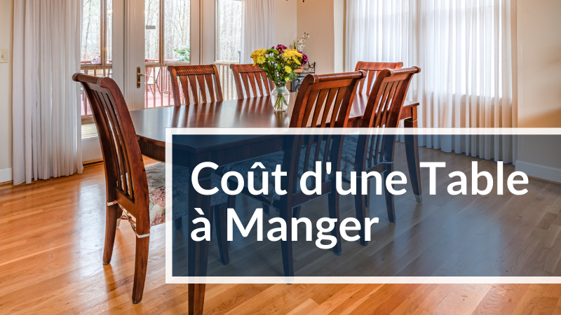 combien coute une table a manger