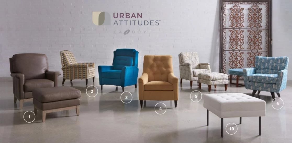 Collage de chaises La-Z-Boy Urban Attitudes