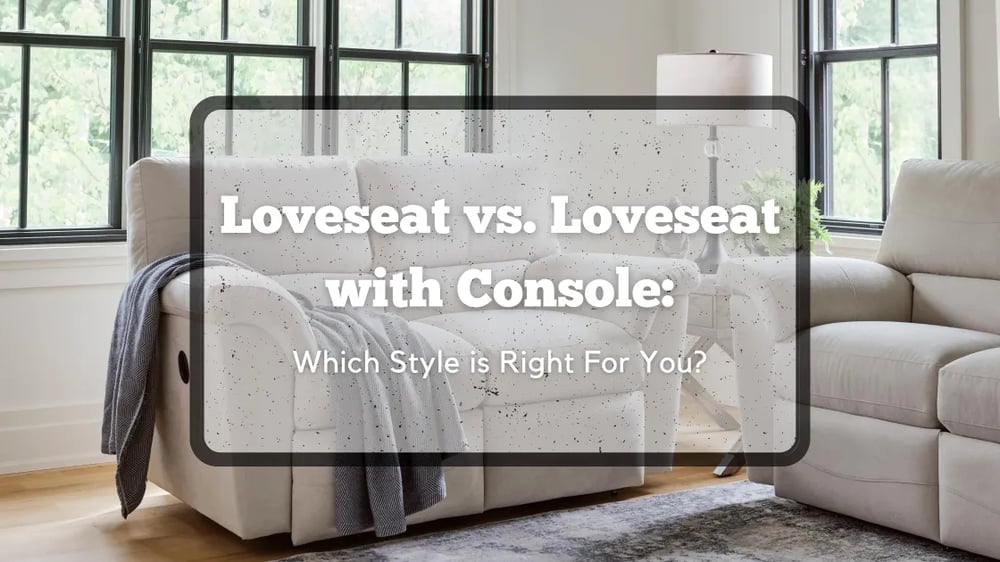 Causeuse vs Loveat avec console Images en vedette