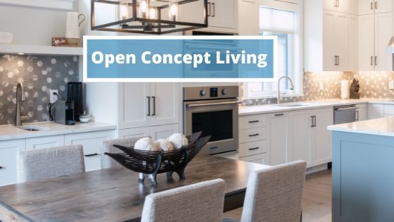 Open Concept Kitchen, Dining, living room