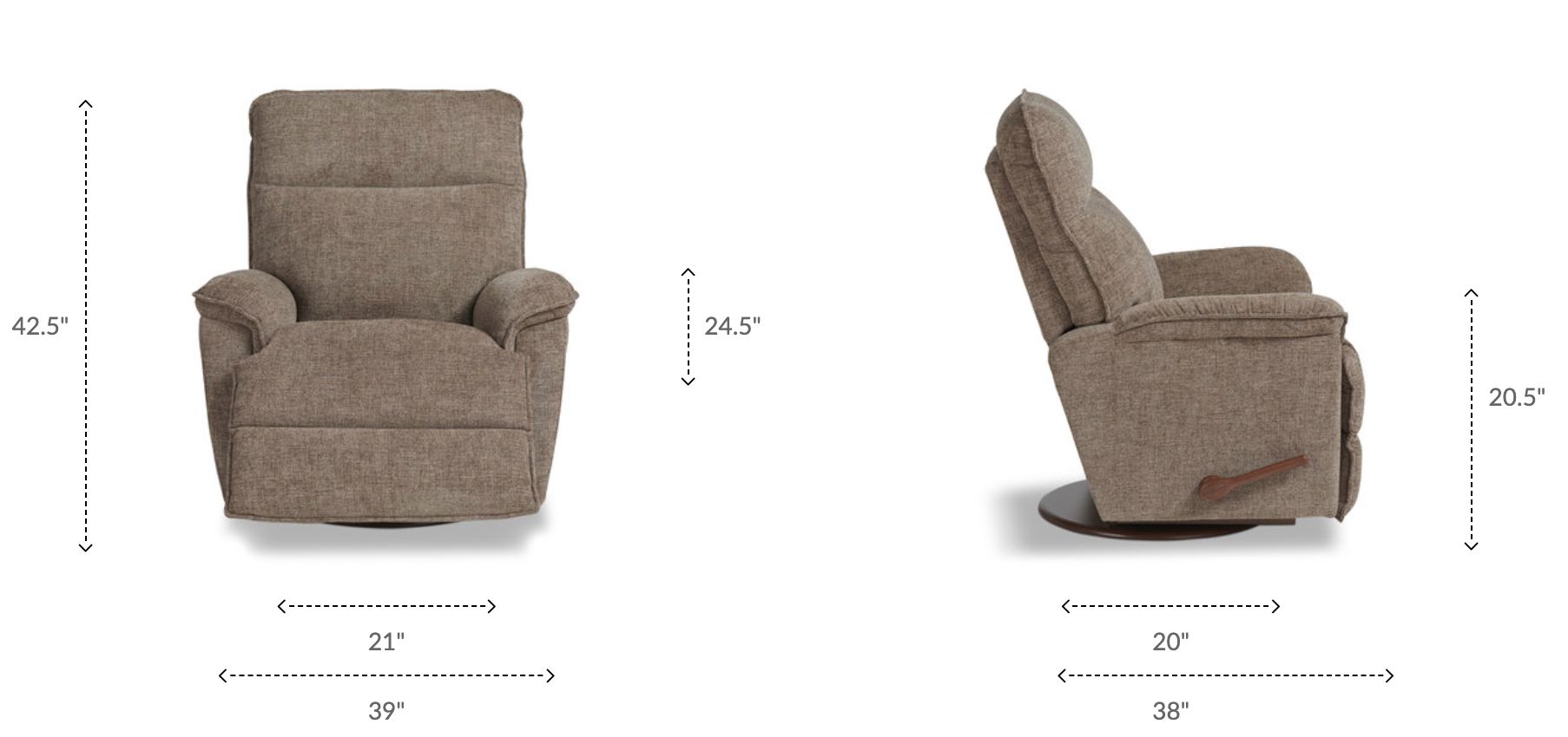 Dimensions du fauteuil Jay