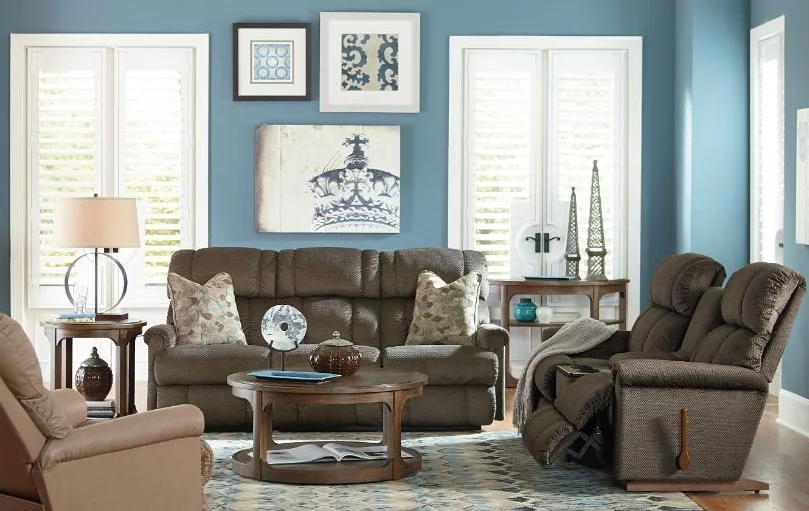 La-Z-Boy Pinnacle family, sofa and loveseat in living room setting