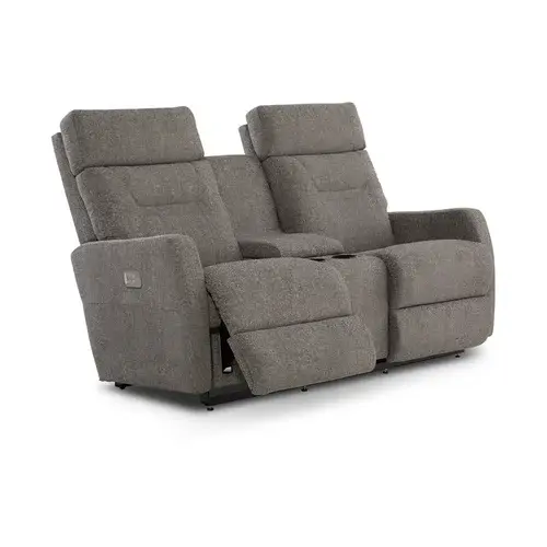 Lennon Power Wall Reclining Loveseat avec appui-tête, support lombaire et console